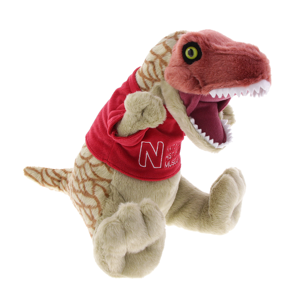 T. rex soft toy in Museum t-shirt