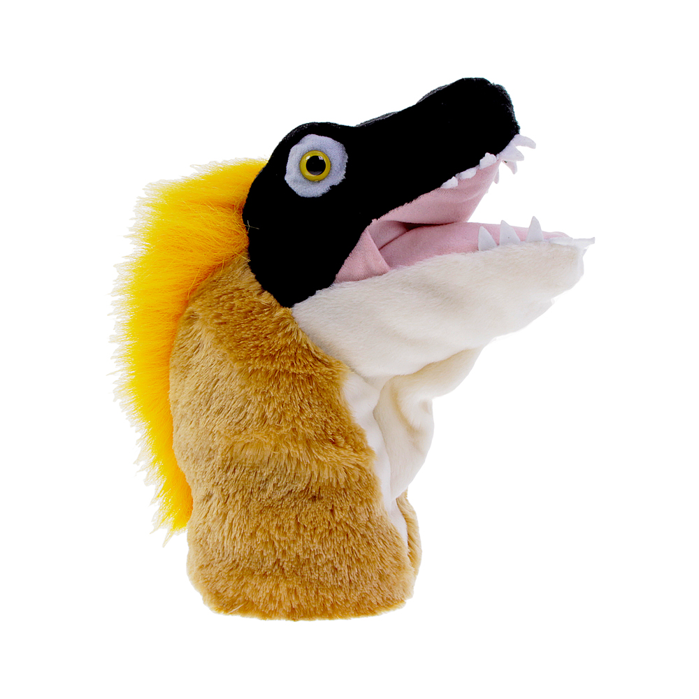 Velociraptor soft toy hand puppet