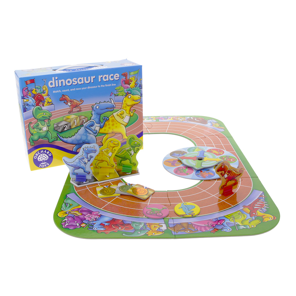 Dinosaur race board game