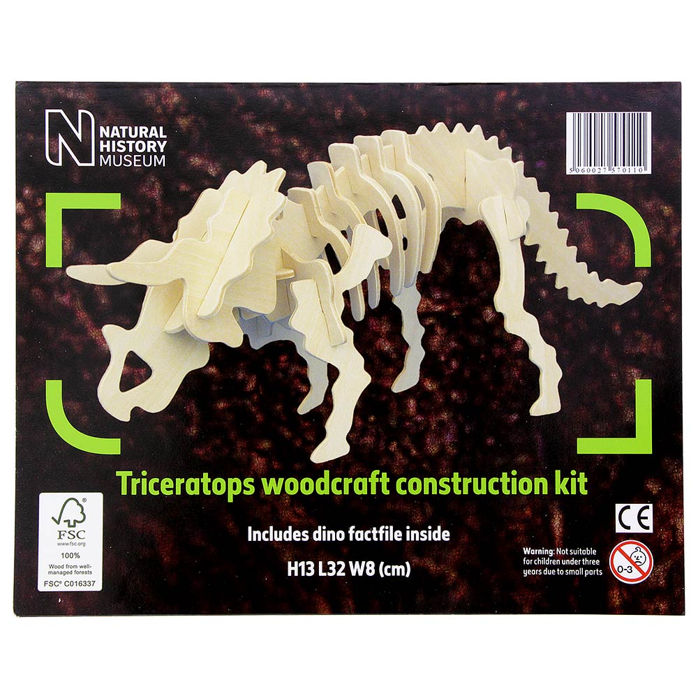 NHM wooden Triceratops construction kit
