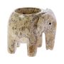 Elephant Stone Tea Light Holder - sideview