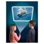 Sea Creatures Torch and Projector with children projecting the great white shark image