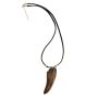 T. rex Tooth Necklace showing the tooth pendant and adjustable clasp.