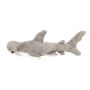 Side on view of the Hammerhead Shark Soft Toy showing its eye and fins.