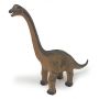 The Brachiosaurus stands facing left. Its topside is dark blue and its underside is light brown.