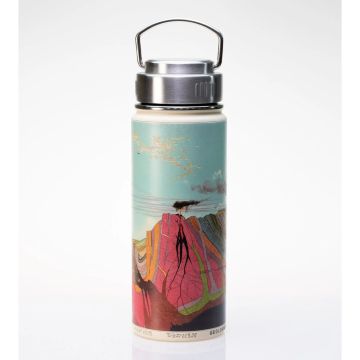 Earth’s Geology Drinks Bottle showing the volcano cross section.