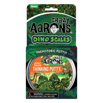 Crazy Aaron’s Dino Scales Prehistoric Putty in its packaging.