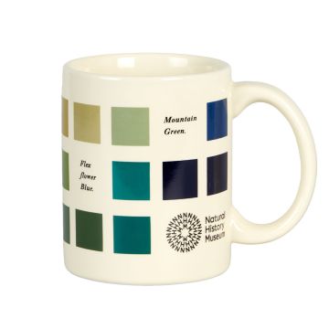 The mug side on with the green and blue squares showing.