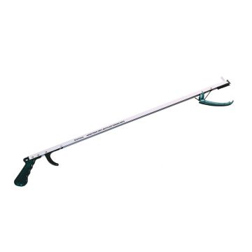Litter Picker showing the jaw at one end of the shaft and the trigger and handle at the other.