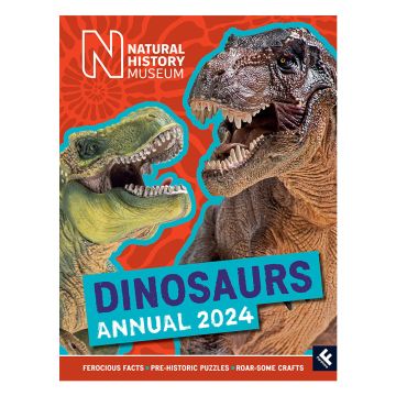 Dinosaurs Annual 2024 front cover showing two tyrannosaurs