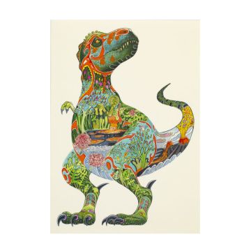 T. rex Greetings Card front