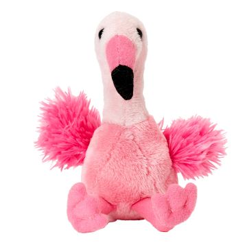 Front on view of the pink Flamingo Soft Toy.
