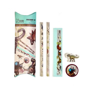 Dinosaur Essentials Stationery Set shown with packaging