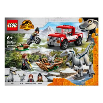 LEGO Jurassic World 76946 Blue & Beta Velociraptor Capture front of box