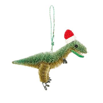 T. rex Bristle Christmas Tree Decoration