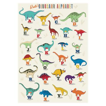 A to Z Custom Dinosaurs Poster