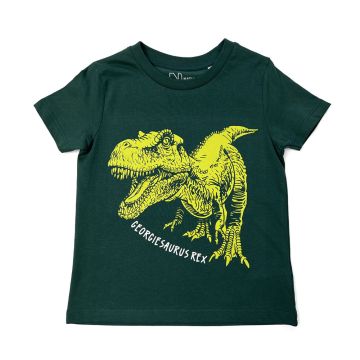 Green T. rex Custom T-shirt for Kids
