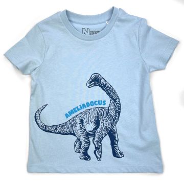 Blue Diplodocus Custom T-shirt for Kids