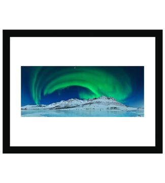Aurora Over Ice Wall Print