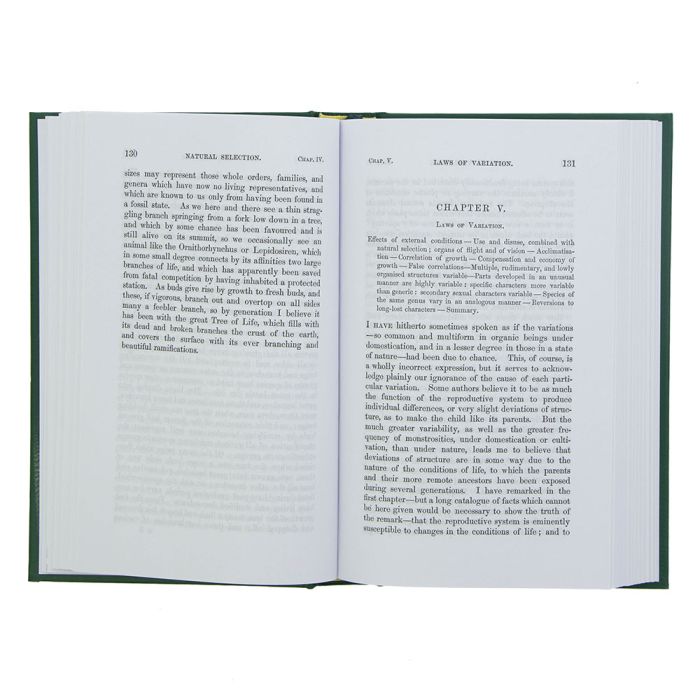 On the Origin of Species inside pages