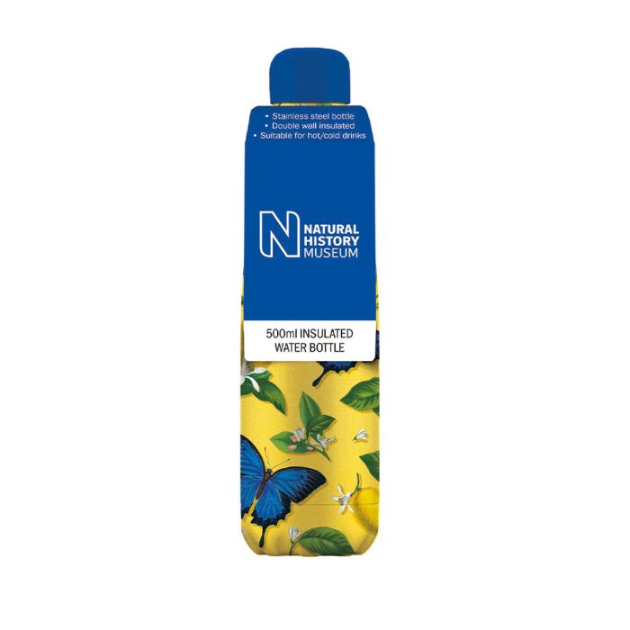 Ulysses Butterfly Water Bottle with packaging label