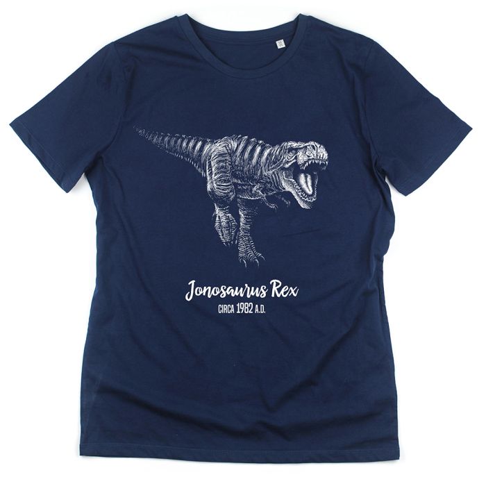 Navy T. rex custom T-shirt for adults main product photo