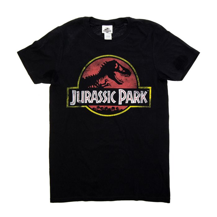 Jurassic Park with Museum Logo Black T-shirt main product photo