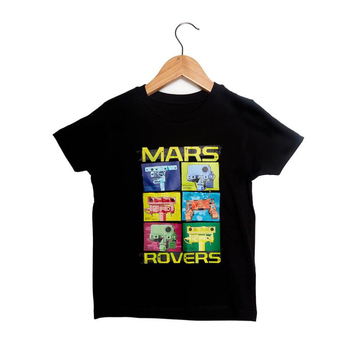 Mars Rovers Black T-shirt for Kids main product photo