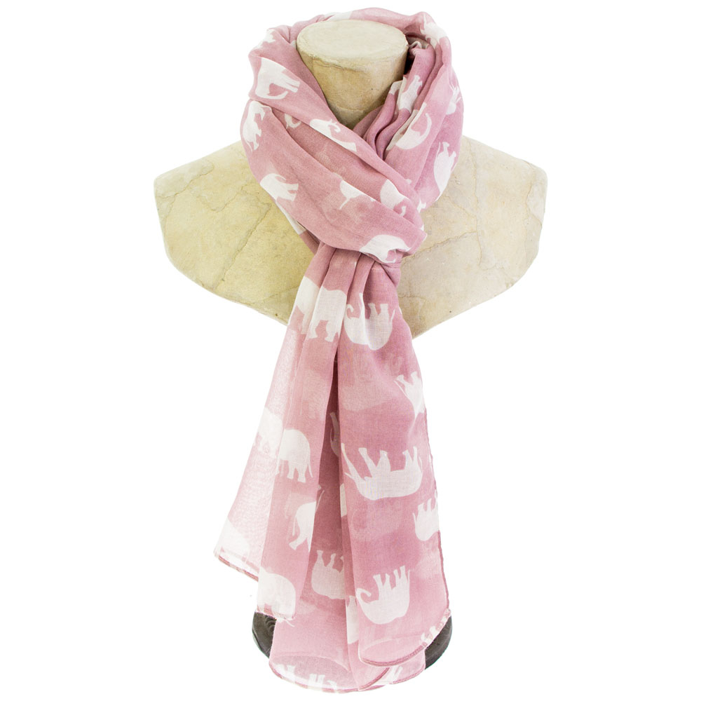 Pink elephant scarf