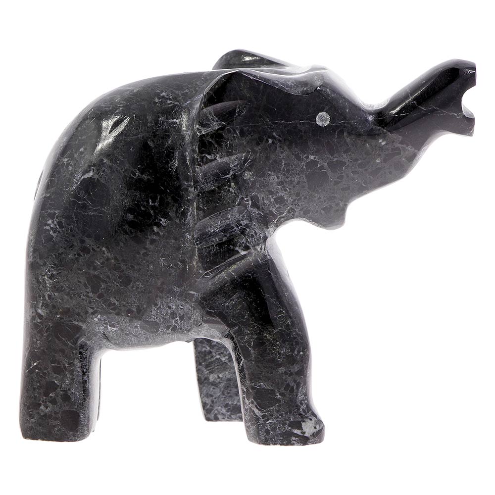 Black marble elephant
