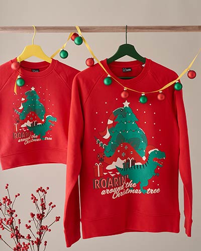 Dino Christmas jumper - get this year's new Roaring design